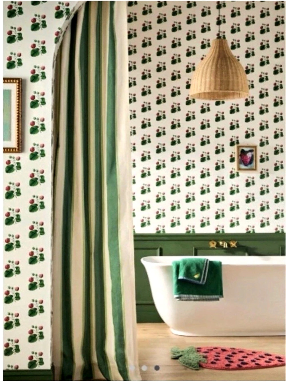 Anthropologie Woven Rugby Stripe Curtain Panels (x2)